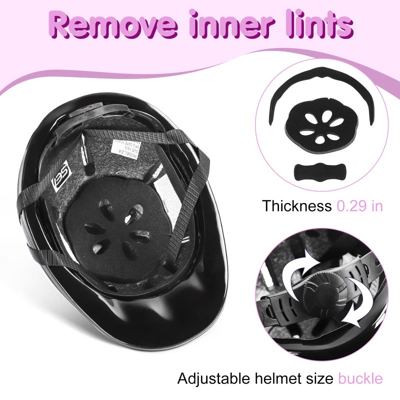Xiaozxwlhq Adjustable Horse Riding Kids Helmet Equestrian for 2 to 6 Years Old, S Size and Head Size 48 to 54cm (Pink) - Image 2